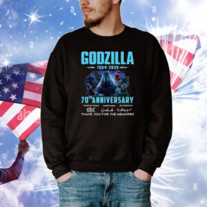 Godzilla 1954-2024 70th Anniversary Thank You For The Memories Tee Shirt