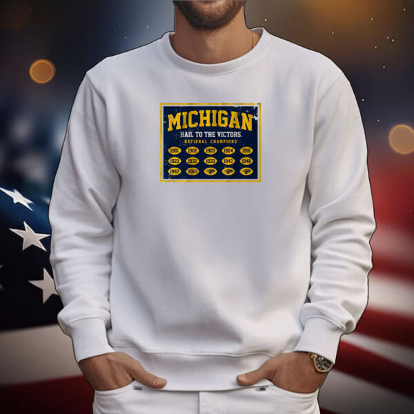 Michigan Football: National Champs Banner Tee Shirts