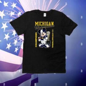 Mickey Michigan Champions 2024 CFP National T-Shirt