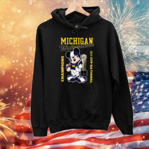 Mickey Michigan Champions 2024 CFP National T-Shirts