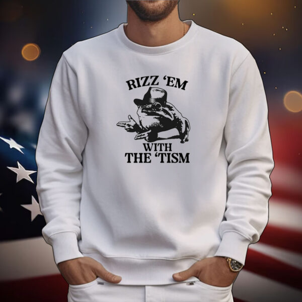 Rizz 'Em With The 'Tism Cowboy Frog Tee Shirts