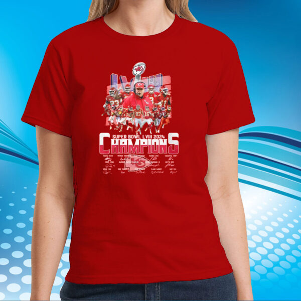 Super Bowl Lviii 2024 Champions Kansas City Chiefs Tee Shirt