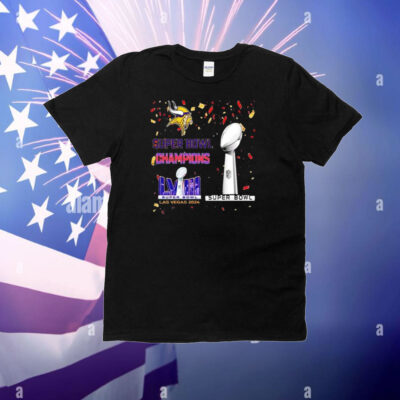 Vikings Super Bowl Champions LVIII Las Vegas 2024 T-Shirt
