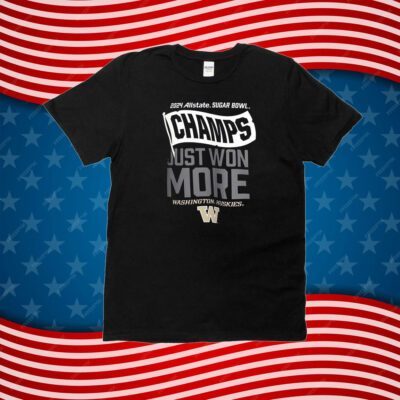 Washington Huskies College Football Playoff 2024 Sugar Bowl Champions Locker Room T-Shirt