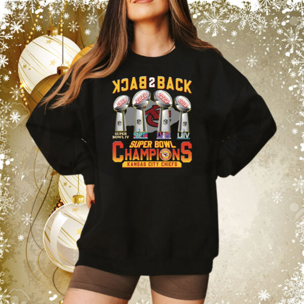 Back 2 Back 4X Super Bowl Champions KC Chiefs Shirt