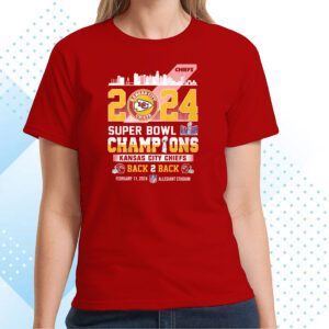 2024 Super Bowl Champions Kansas City Chiefs Back 2 Back Tee Shirt