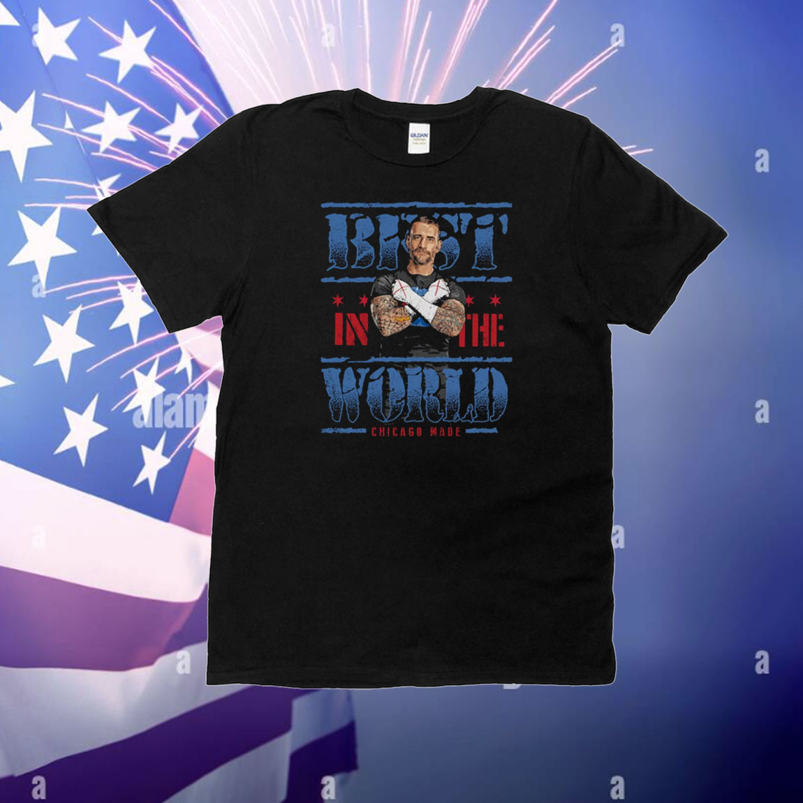 Cm Punk 500 Level Best In The World Chicago Made T-Shirt