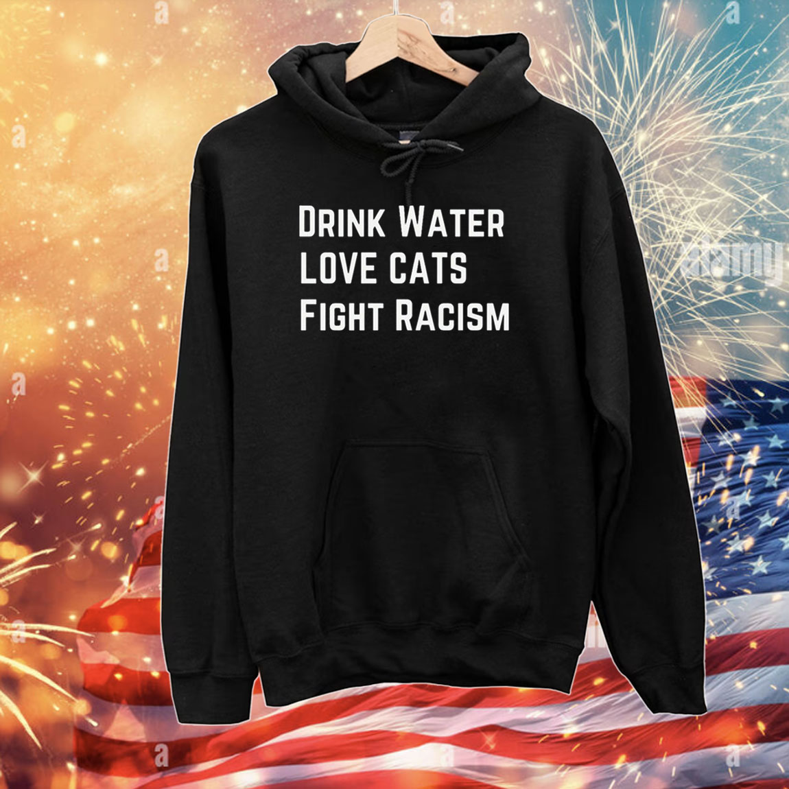 Drink Water Love Cat Fight Racism T-Shirts