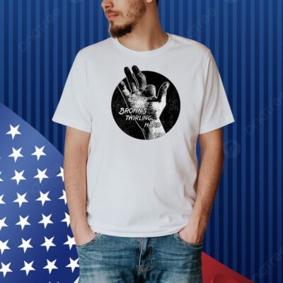Intheclutch Brown's Twirling Hand Shirt