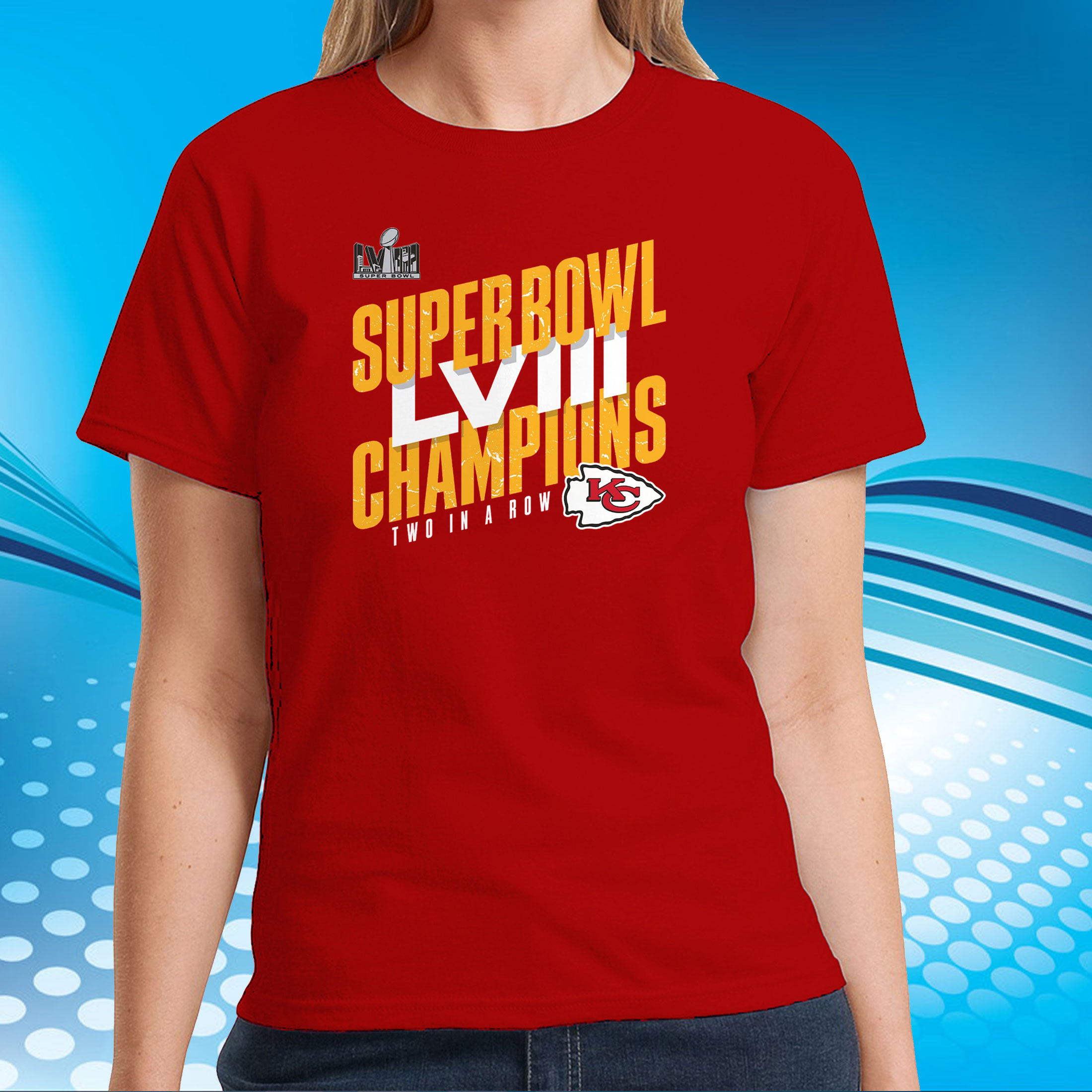 Kansas City Chiefs Super Bowl Lviii Champions Iconic Victory Tee Shirt