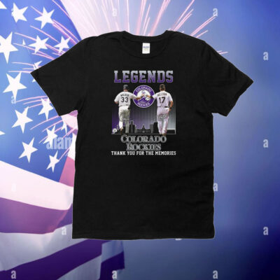 Legends Colorado Rockies Walker And Helton Thank You For The Memories T-Shirt