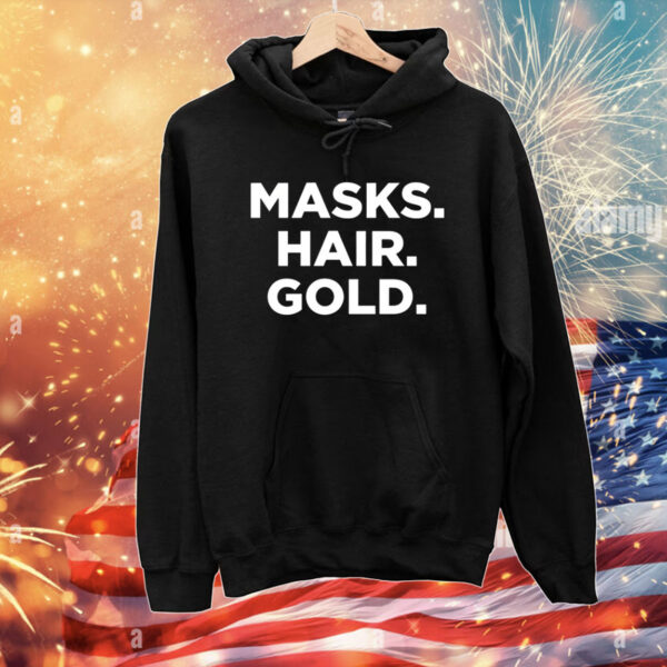 Marty Scurll Masks Hair Gold Tee Shirt