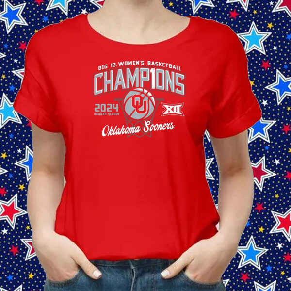 Oklahoma Sooners 2024 Big 12 Women’s Basketball Regular Season Champions Shirts