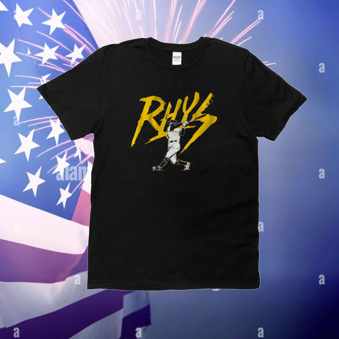 Rhys Hoskins: Rhys Lightning Milwaukee T-Shirt