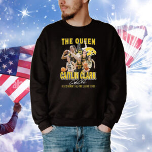 The Queen Caitlin Clark NCAA’s Women’s All-Time Leading Scorer Tee Shirts