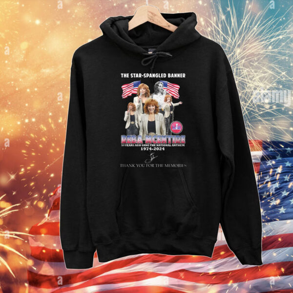 The Star-Spangled Banner Reba Mcentire 50 Years Ago Sang The National Anthem 1974 – 2024 T-Shirts
