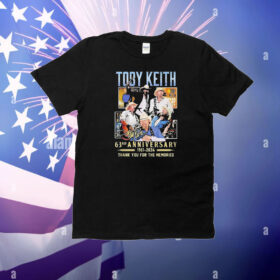 Toby Keith 63rd Anniversary 1961-2024 Thank You For The Memories T-Shirt