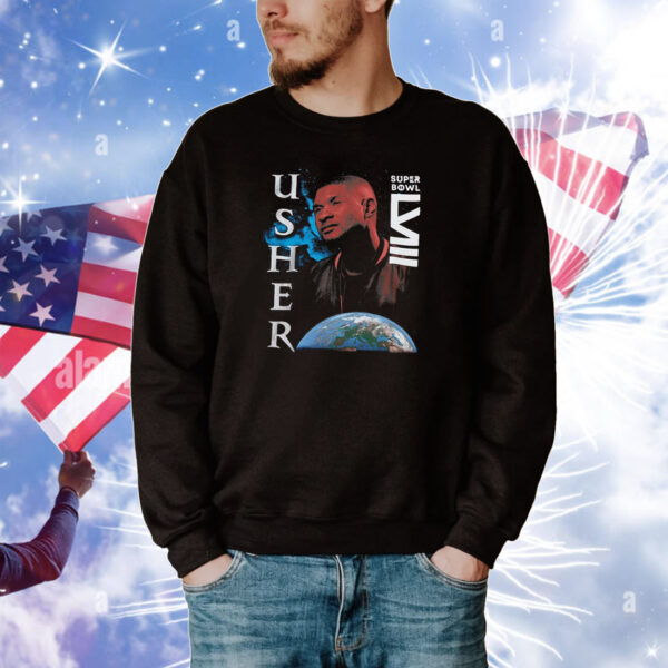 Usher Super Bowl Lviii Collection Mitchell Ness Worldwide Tee Shirts