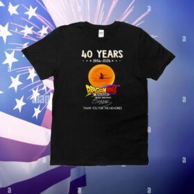 40 Years 1984 – 2024 Dragon Ball Daima Akira Toriyama Signature Thank You For The Memories Signature T-Shirt