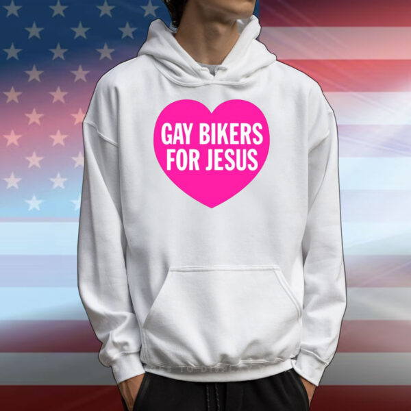 Gay Bikers For Jesus Heart Tee Shirts