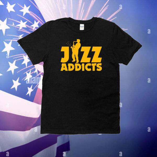 Jazz Addicts With Saxophone T-Shirt