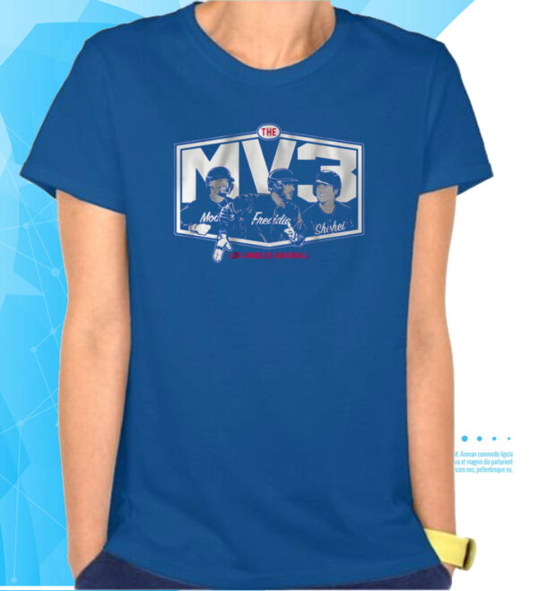 Shohei Ohtani, Mookie Betts, & Freddie Freeman The MV3 T-Shirts