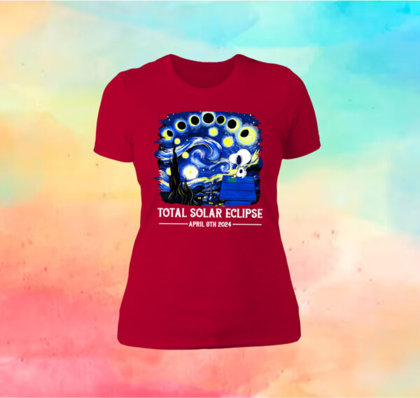 Buy Snoopy and Woodstock Total Solar Eclipse 2024 T-Shirts