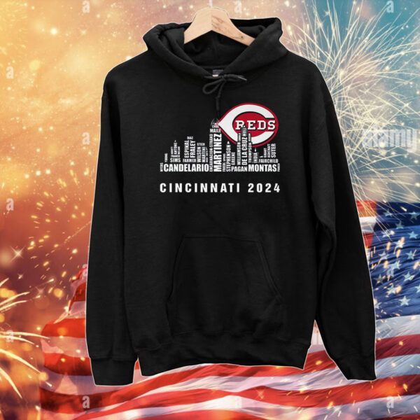 Cincinnati Reds City Horizon Team Player Name 2024 T-Shirts