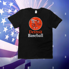 Detroit Baseball Pizza Spear T-Shirt