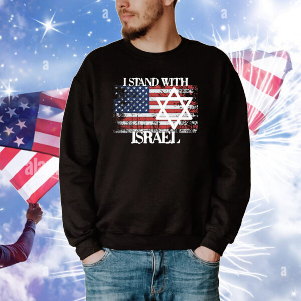 I Stand With Israel USA Flag Tee Shirts