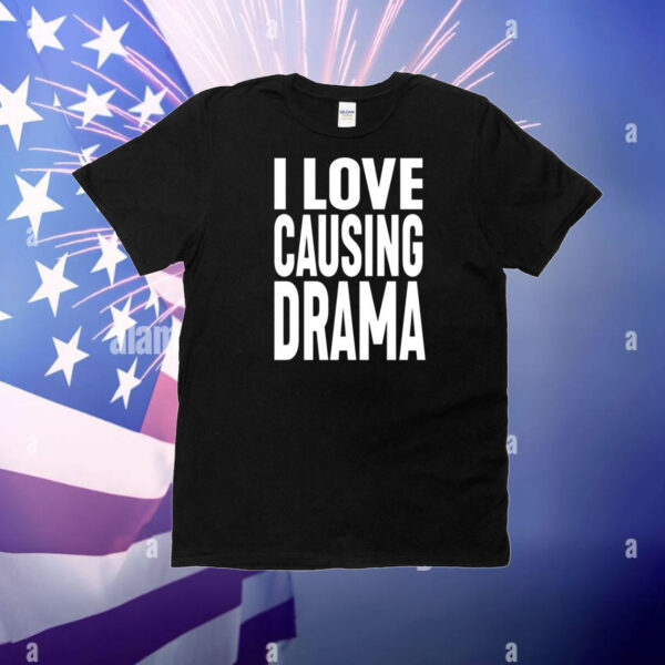 Jake Clark Wearing I Love Causing Drama T-Shirt