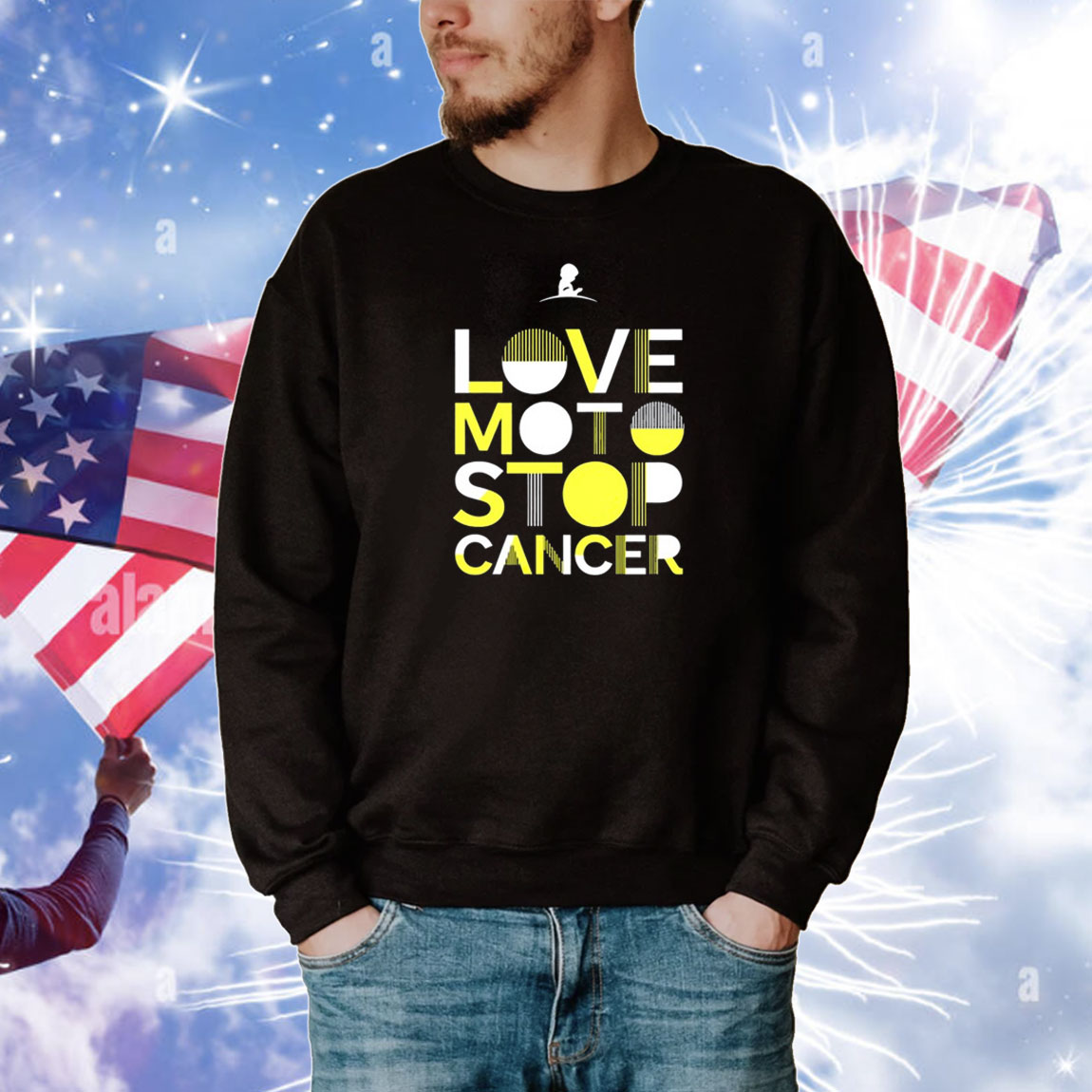 St. Jude Love Moto Stop Cancer Tee Shirts