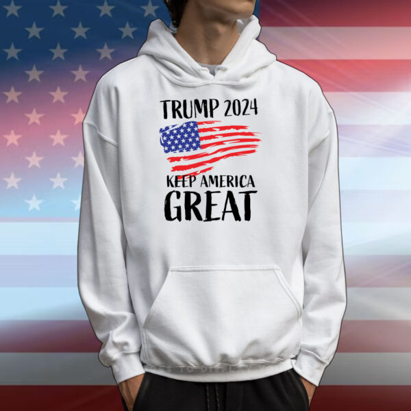 Trump 2024 Keep America Great Us Flag T-Shirts