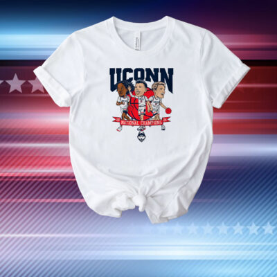 UConn Men's Basketball: 2024 National Champions Caricatures T-Shirt