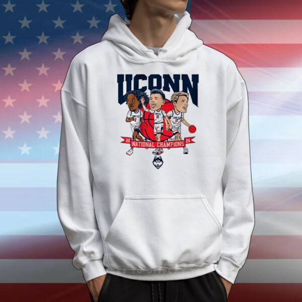 UConn Men's Basketball: 2024 National Champions Caricatures Tee Shirts