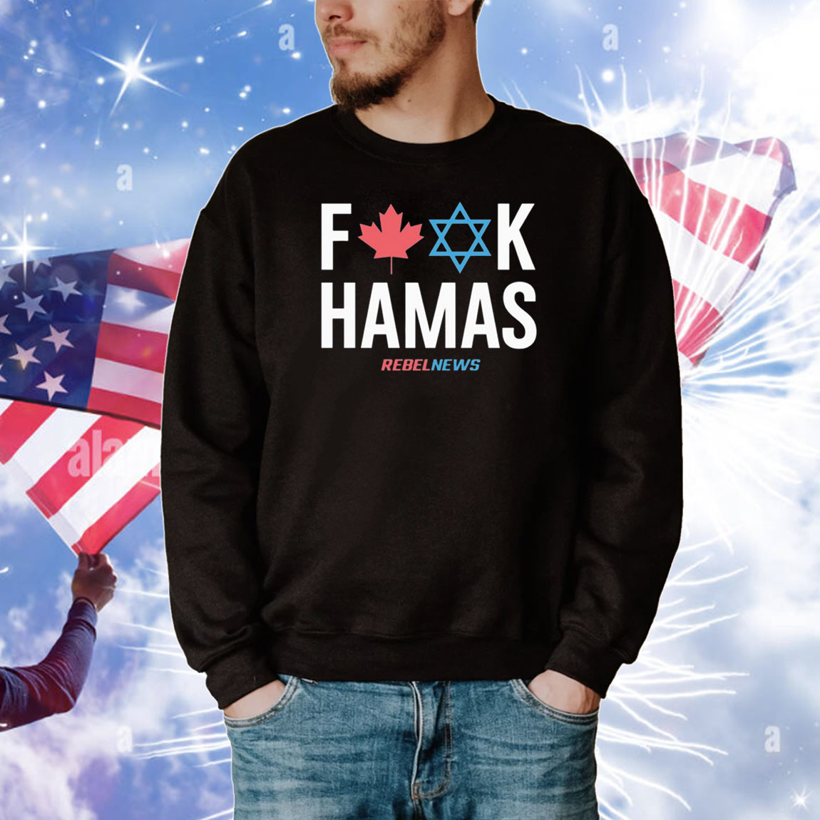 Yanky Pollak Rebel News Fuck Hamas Tee Shirts