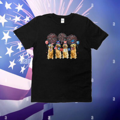 Golden Retriever 4th Of July Patriotic T-Shirt