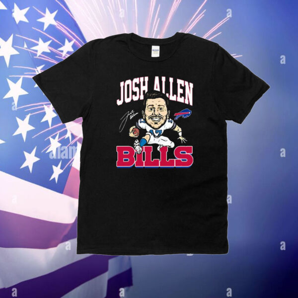 Josh Allen 17 Buffalo Bills Signature T-Shirt