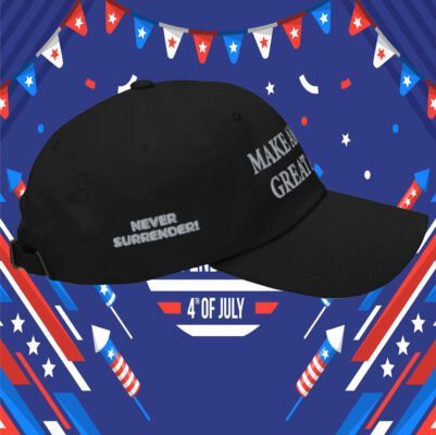 Trump Never Surrender Black MAGA Baseball Cap