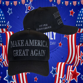 Official MAGA Gear Never Surrender Black MAGA Hat