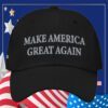 Trump MAGA Never Surrender Black Trucker Hat