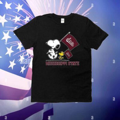Snoopy Mississippi State Road To Oklahoma City flag T-Shirt