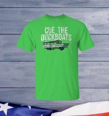 Cue the Duckboats Boston Basketball Champs T-Shirt