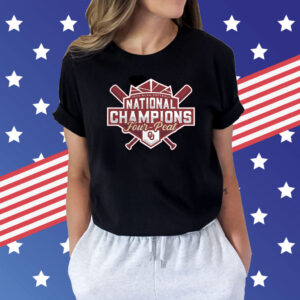 Oklahoma Sooners Four-Peat Softball College World Series Champions Official Logo T-Shirt