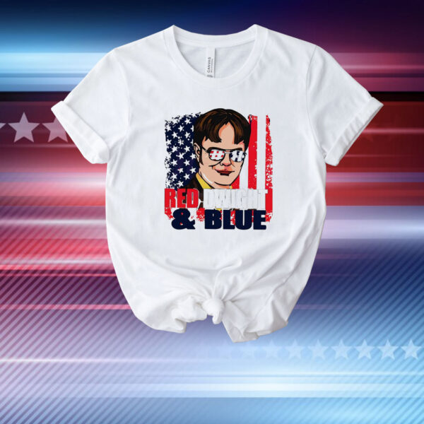 Red Dwight And Blue 4th Of July T-Shirt
