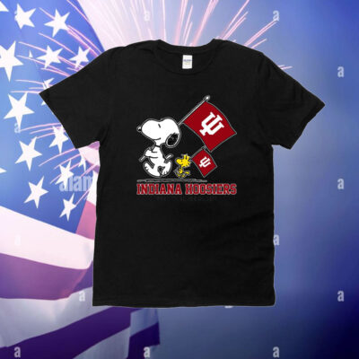Snoopy Indiana Hoosiers Road To Oklahoma City flag T-Shirt