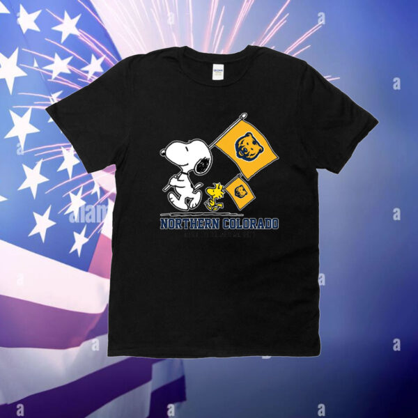 Snoopy Northern Colorado Bears Road To Oklahoma City flag T-Shirt