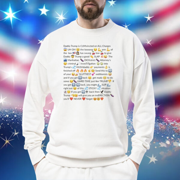 Trump Felon Slutty Text T-Shirt