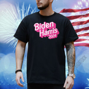 Biden Harris 2024 Pink Font Unisex Heavy Cotton Shirt