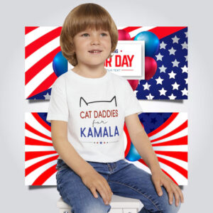 Cat Daddies for Kamala Harris 2024 Kids T-Shirt